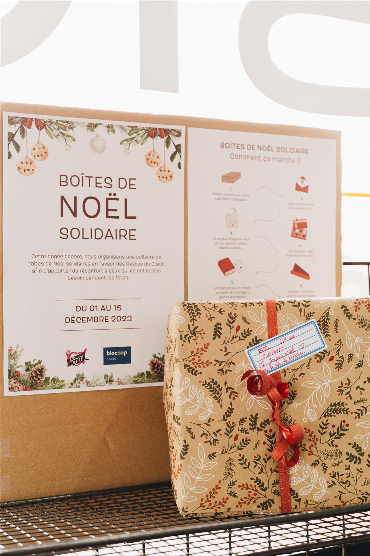  Partageons la magie de Noël : collecte de boîtes solidaires dans votre Biocoop Callune Pontivy